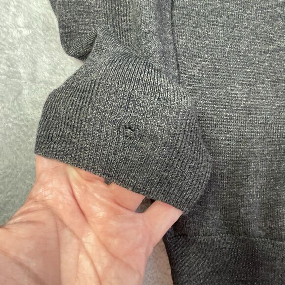 Marks & Spencer Men’s Lightweight Sweater Medium Grey Pullover Lambswool Wool - Picture 3 of 11